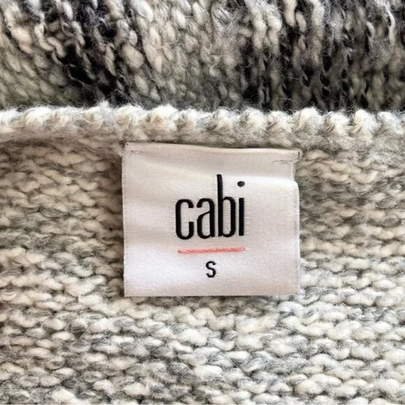 CABI Shetland Fringe Drape Front Oversized Waterfall Cardigan Sweater Size Small - Picture 9 of 11